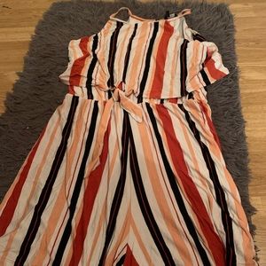 Striped jumpsuit size XL